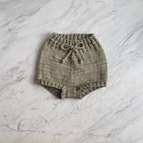 Hand Knitted Baby Bloomers - thyme (size 5-6yo)