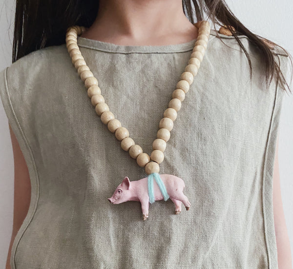 Animal Wooden Beads Necklace