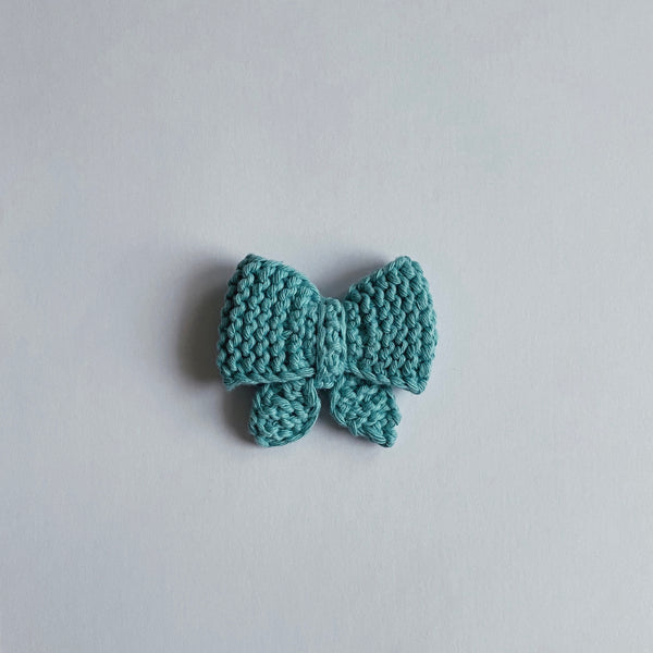 Puff Sailor Hand Knitted Bow Clippy