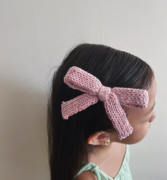 Puffy Hand Knitted Bow