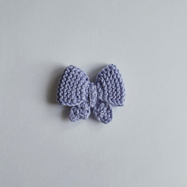 Puff Sailor Hand Knitted Bow Clippy