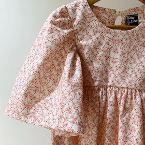 Elisse Dress - mini red daisies