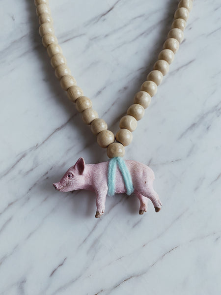 Animal Wooden Beads Necklace