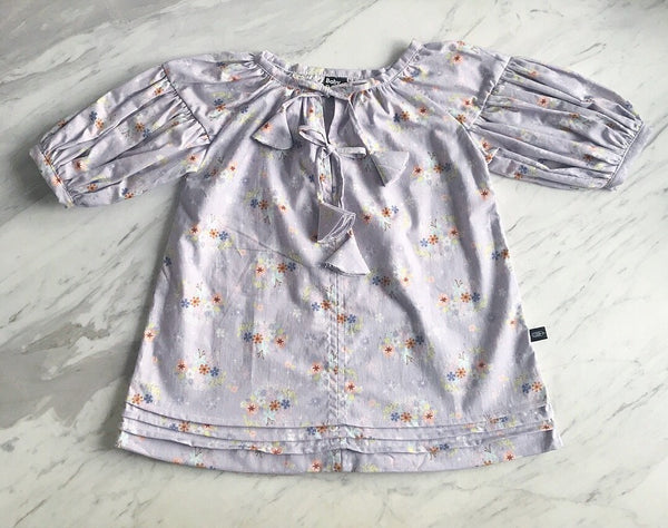 Charlotte Smock Pleated Dress - neverland star flower purple (size 2-4yo)