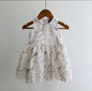 Embroidery Lace Twi)ly Dress - white berries (12m)