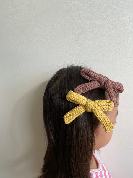 Puffy Hand Knitted Bow