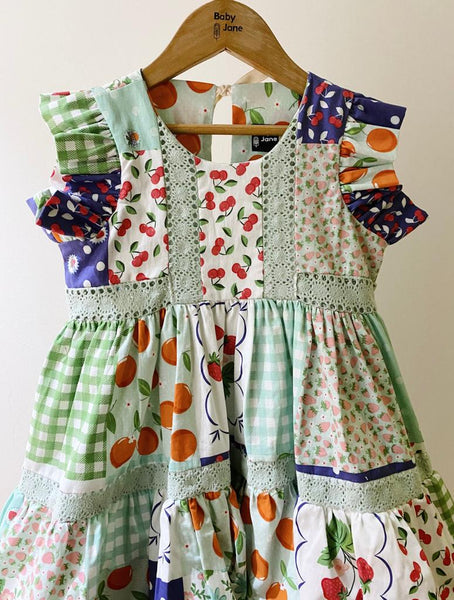 Wilhem Tier Dress - fruits shabby (5yo)