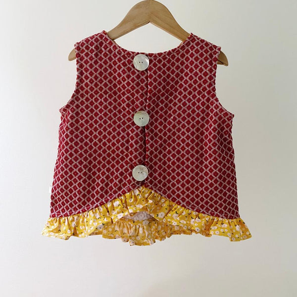 Ellen Crop Top Sexy Back - diamond wine (5yo)