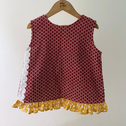 Ellen Crop Top Sexy Back - diamond wine (5yo)