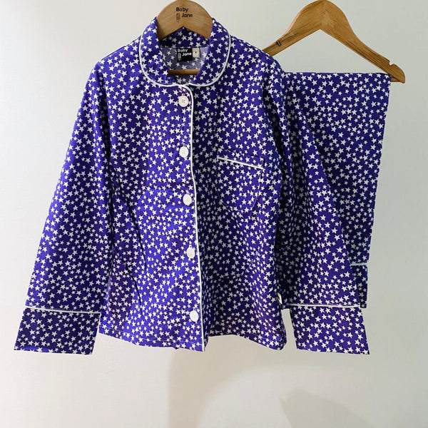 PJ Set - glow in the dark stars on purple (6yo)