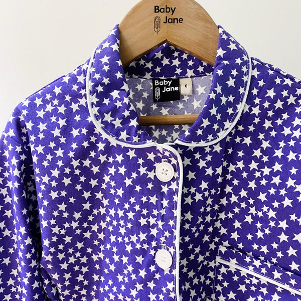 PJ Set - glow in the dark stars on purple (6yo)