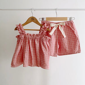 Tent Coordinates - pink checkered