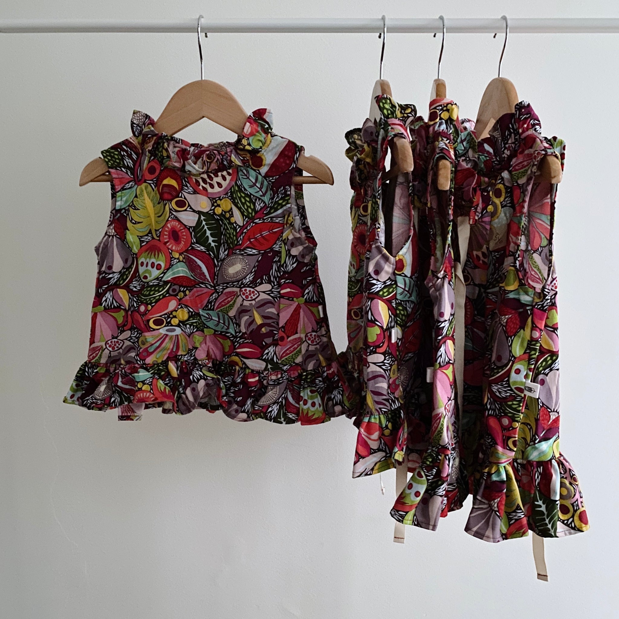 Emerald Top - quirky floral print