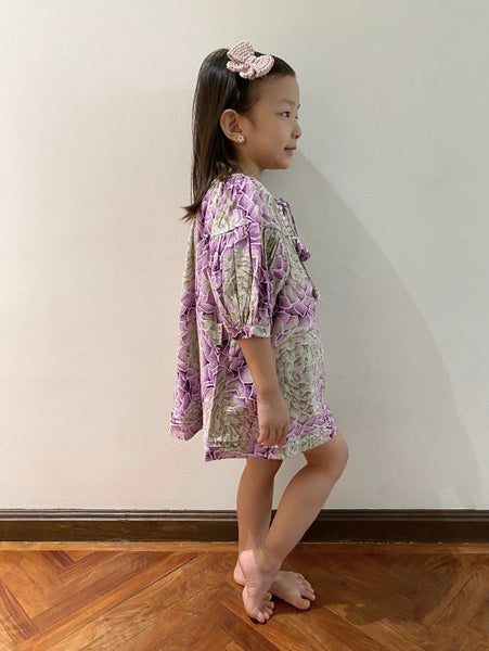 Charlotte Smock Pleated Dress - paperplane