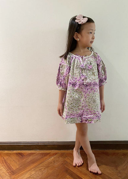 Charlotte Smock Pleated Dress - small flowers