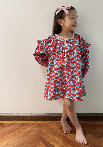 Harriet Smock-Pleated Bell Dress - 60s