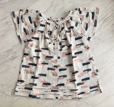 Charlotte Smock-Bell Dress - stokes white