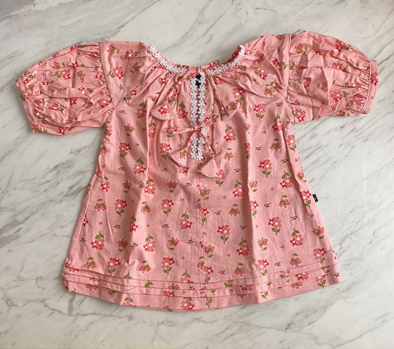 Charlotte Smock Pleated Dress - small flowers