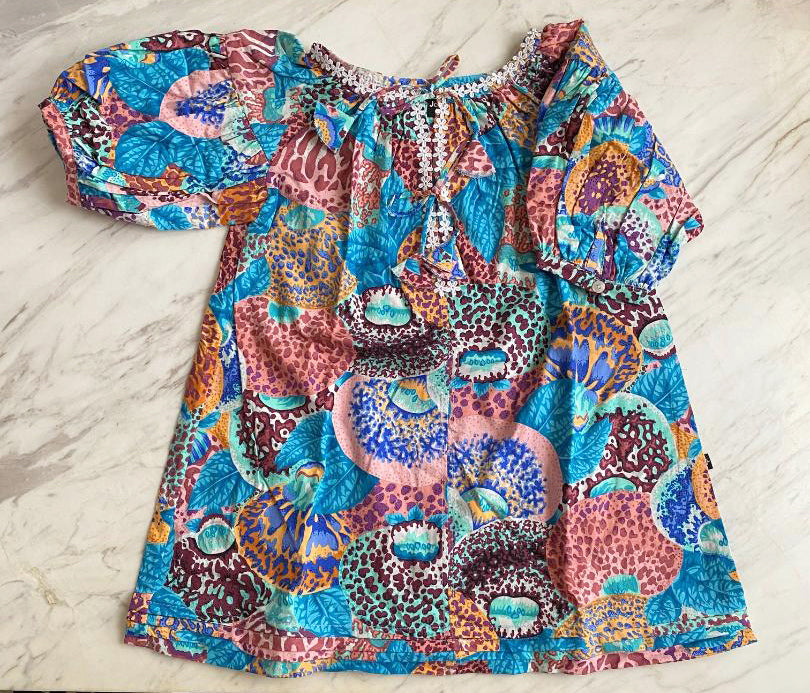 Charlotte Smock Pleated Dress - orchid breeze