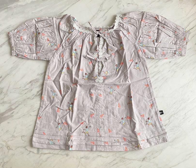 Charlotte Smock Pleated Dress - paperplane