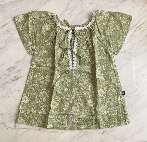 Charlotte Smock-Bell Dress - vintage green